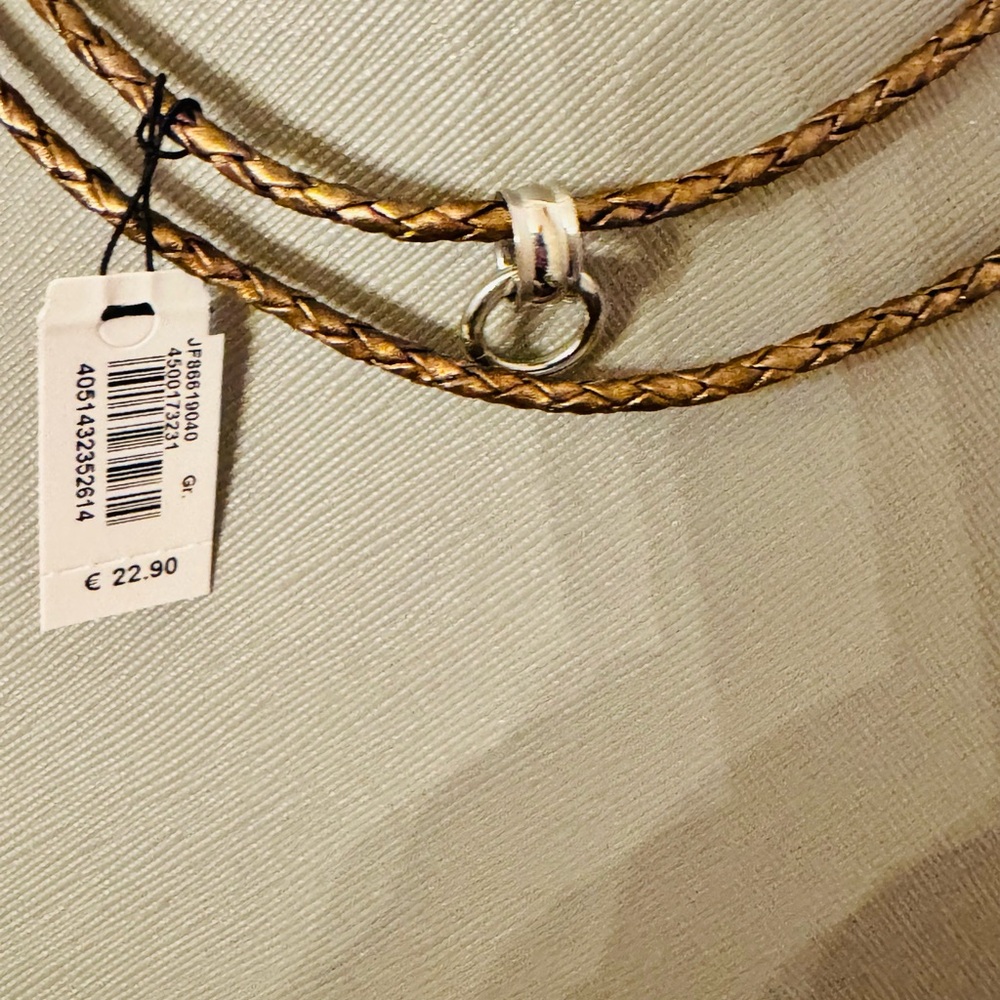 Fossil Braided Stainless Steel Silver Charm Necklace Set with Charms - Picture 5 of 16